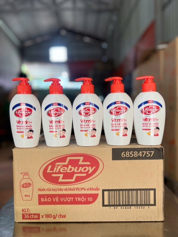 NƯỚC RỬA TAY LIFEBUOY BAC BAO VE 180G x 36 chai
