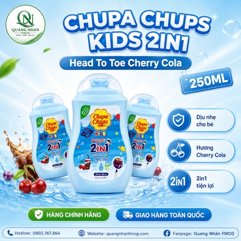 Tắm gội toàn thân hương cherry cola 250ml hiệu TAKE & CARE x 12 chai/thùng