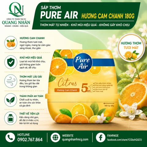 Sáp thơm Pure Air hương cam chanh 180GX20