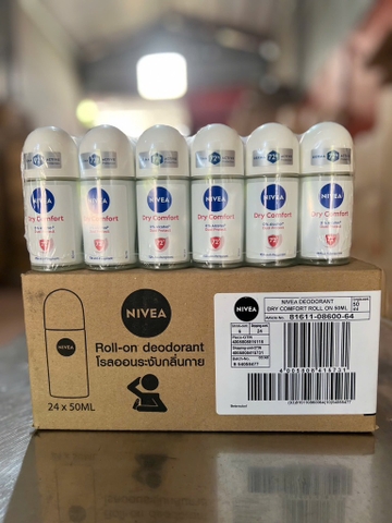 81611 LĂN NGĂN MÙI NỮ NIVEA KHÔ THOÁNG 72H 50ML x 24 CHAI