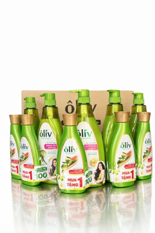 SỮA TẮM ÔLIV DƯỠNG ẨM SÁNG DA 650ML+1 TÚI ST DASD 350ML) X 6 BỘ