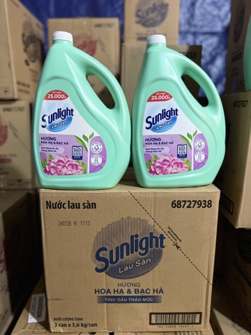 NƯỚC LAU SÀN SUNLIGHT TDTM HH B.HA RE0121 3.6KG x 3 can