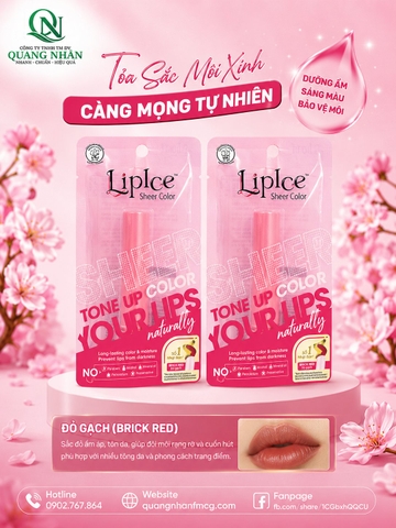 Son Dưỡng Môi LIPICE SHEER COLOR Brick Red ( đỏ gạch ) 2.4 G X 40 CÂY