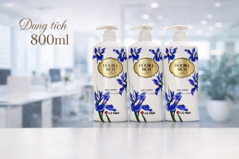 SỮA TẮM DOUBLE RICH HOA IRIS 800G +(1CHAI 200ML) X 12 BỘ