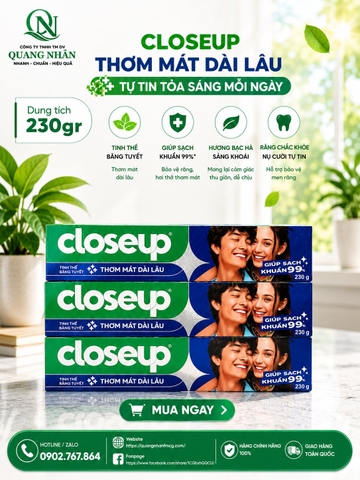 KEM ĐÁNH RĂNG CLOSEUP LOC DE BANG TUYET 230G x 36 ỐNG