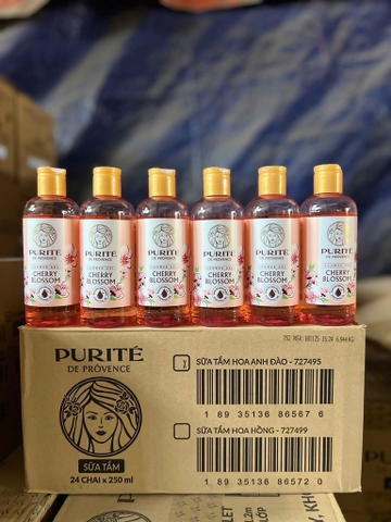 SỮA TẮM THIÊN NHIÊN PURITE HƯƠNG HOA anh đào 250ml * 24 CHAI