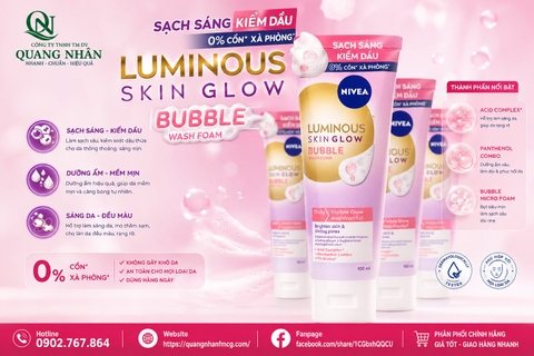 98764 - SỮA RỬA MẶT NIVEA SÁNG DA BỌT KHÍ 100ml x 24 tuýp