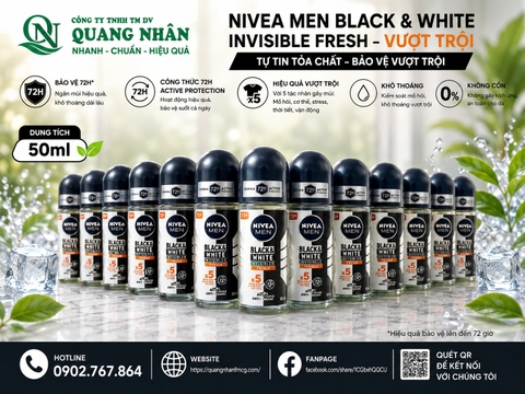85392 Nivea Lăn ngăn mùi NAM Ngăn ố vàng vượt trội 50ML X 24 CHAI