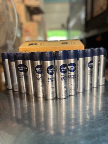 82959 XỊT NGĂN MÙI NIVEA NAM Phân tử Bạc 150ML x 12 CHAI