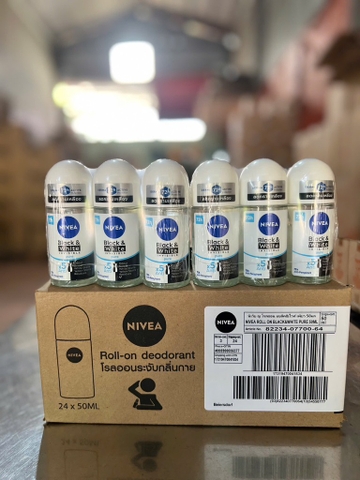 82234 LĂN NGĂN MÙI NỮ NIVEA GIẢM Ố VÀNG NIVEA 50ML x 24 CHAI