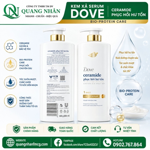 KEM XẢ DOVE PHỤC HỒI HƯ TỔN 610G x 8 chai