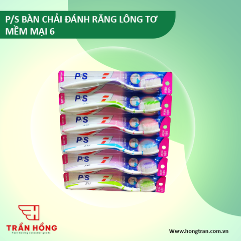 BÀN CHẢI ĐÁNH RĂNG P/S LÔNG TƠ MỀM MẠI 6X12VI X72