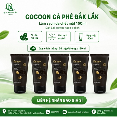 Cà phê Đắk Lắk làm sạch da chết mặt cocoon 150ml x 24 tuýp