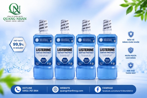 Nước Súc Miệng LISTERINE Tartar Protection Giảm Mảng Bám (Chai 750ml) *12 chai / Thung