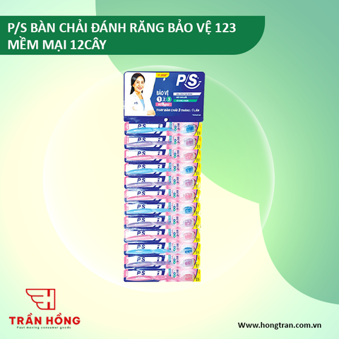 BÀN CHẢI ĐÁNH RĂNG P/S BẢO VỆ 123 MỀM MẠI 12cây x 25vỉ