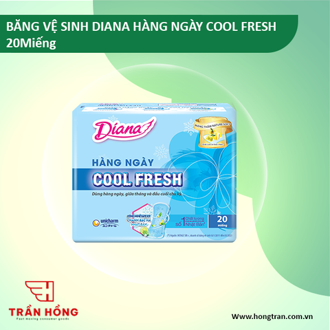 BĂNG VỆ SINH DIANA HÀNG NGÀY COOL FRESH 20Miếng   x 48 gói