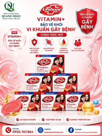 XÀ BÔNG CỤC LIFEBUOY BẢO VỆ VƯỢT TRỘI  72 CỤC X 125G
