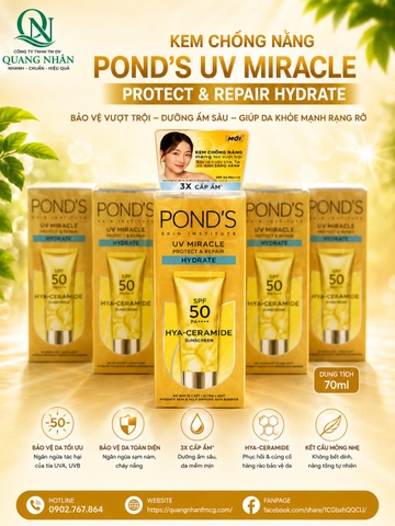 KEM CHỐNG NẮNG POND'S CHỐNG NẮNG & CẤP ẨM 50G x 6 hộp