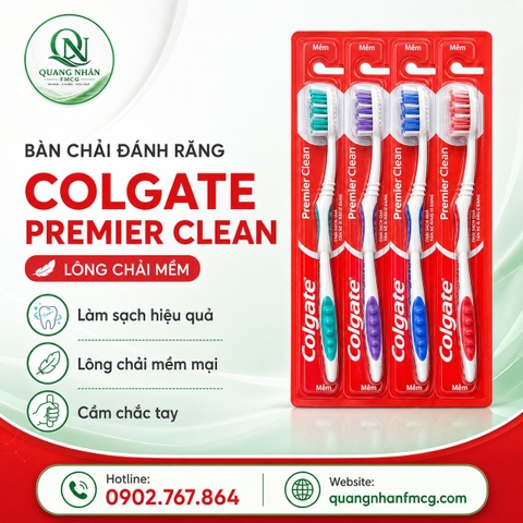 BÀN CHẢI ĐÁNH RĂNG COLGATE PREMIER CLEAN (12CÂYx24 VỈ) / 288 CÂY