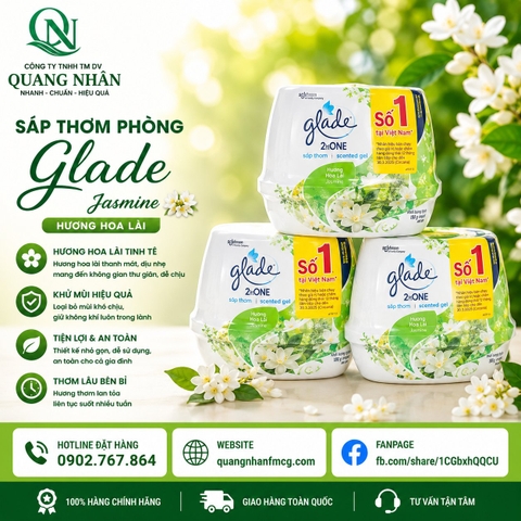 Bộ Đôi GLADE Sáp Thơm Hương Hoa Lài 180gx2/ 6 PACK