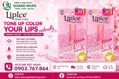 Son Dưỡng Môi LIPICE SHEER COLOR hương táo 2.4 G X 40 CÂY