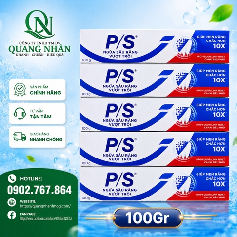 KEM ĐÁNH RĂNG P/S NGỪA SÂU RĂNG VƯỢT TRỘI 100G x 60 ỐNG