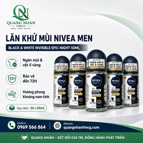 98960 Lăn ngăn mùi NAM B&W EPIC NIGHT 50ML x 24 chai