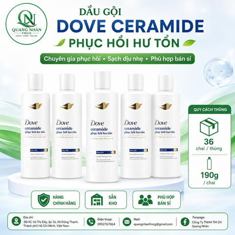 DẦU GỘI DOVE PHỤC HỒI HƯ TỔN 190G X 36 CHAI