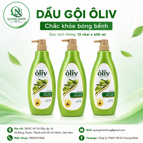 DẦU GỘI ÔLIV CHẮC KHOẺ BỒNG BỀNH 650ML x 12 CHAI
