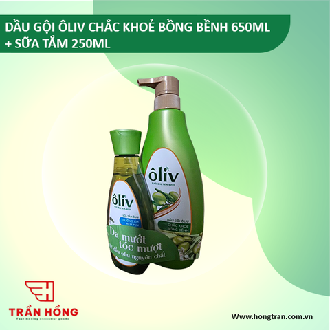 DẦU GỘI ÔLIV CHẮC KHOẺ BỒNG BỀNH 650ML + ST 250ML) x 8 BỘ