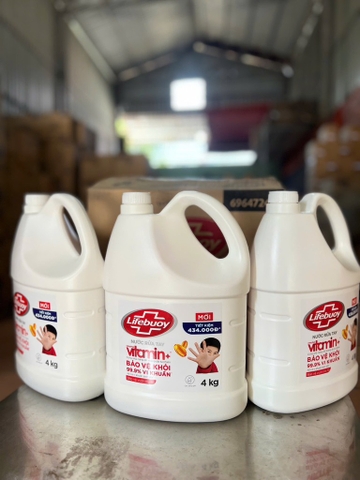 NƯỚC RỬA TAY LIFEBUOY BAC BAO VE 4KG x 3 can