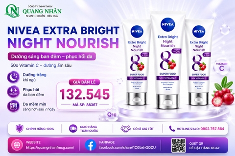 88367 SỮA DƯỠNG THỂ NIVEA ĐÊM 180ML x 24 tuýp