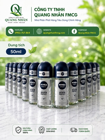 83778 Nivea Lăn ngăn mùi NAM Phân tử Bạc 50ML X 24 CHAI
