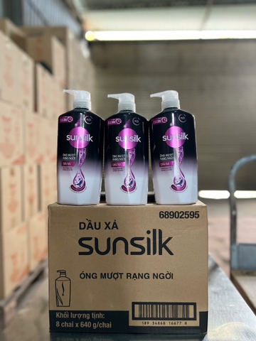DẦU XẢ SUNSILK ÓNG MƯỢT RẠNG NGỜI 640g/8 Chai