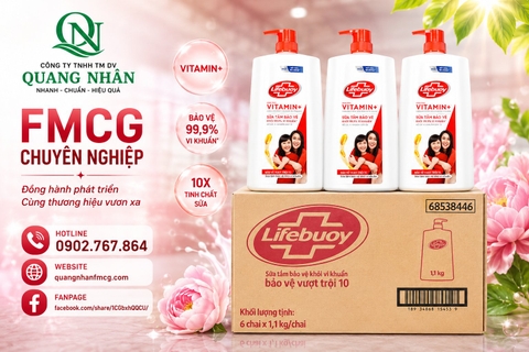SỮA TẮM LIFEBUOY BẢO VỆ VƯỢT TRỘI (ĐỎ) 1.1KG x 6CHAI