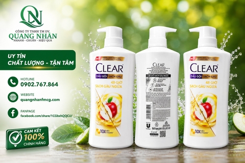 DẦU GỘI CLEAR 48 GIỜ SẠCH GÀU NGỨA 630g x 8 CHAI