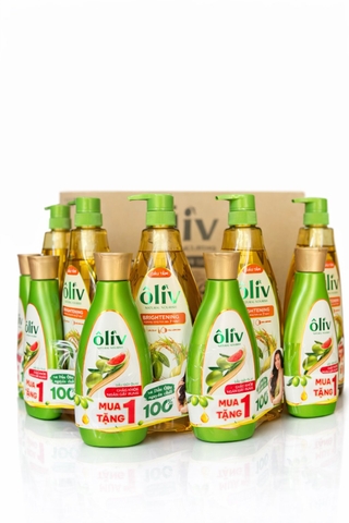 DẦU TẮM ÔLIV SÁNG DA 650ML+250ml x 8 BỘ/THÙNG