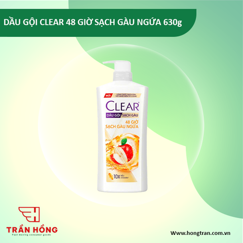 DẦU GỘI CLEAR 48 GIỜ SẠCH GÀU NGỨA 630g x 8 CHAI