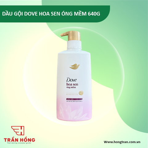 DẦU GỘI DOVE HOA SEN ÓNG MỀM 640G/8CHAI