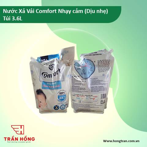 NƯỚC XẢ VẢI COMFORT CHO DA NHẠY CẢM HƯƠNG THƠM DỊU NHẸ  3.6L x 4 TÚI