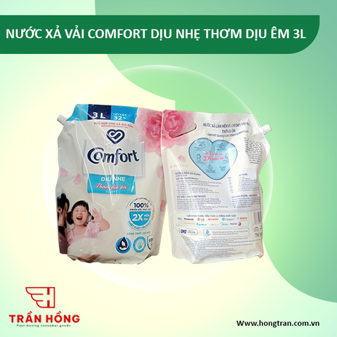 NƯỚC XẢ VẢI COMFORT CHO DA NHẠY CẢM HƯƠNG THƠM DỊU NHẸ 3L x 4 túi