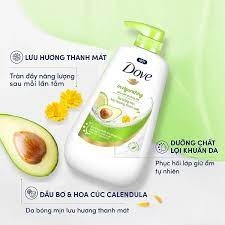 SỮA TẮM DOVE Bóng Mịn Thơm Mát (Xanh Lá) 500G x 12 chai