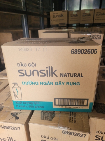 DẦU GỘI SUNSILK DƯỠNG NGĂN GÃY RỤNG (XANH) 650g X 8 Chai