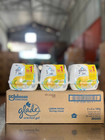 BỘ ĐÔI SÁP THƠM GLADE - HƯƠNG CHANH 180Gx2 / 6 pack