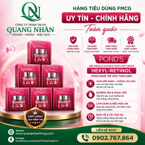 KEM DƯỠNG DA PONDS NGĂN NGỪA LÃO HÓA BAN NGÀY 45G x 12 hủ