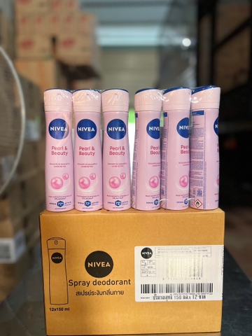 83731 XỊT NGĂN MÙI NIVEA NỮ  NGOC TRAI 150ML x 12 CHAI