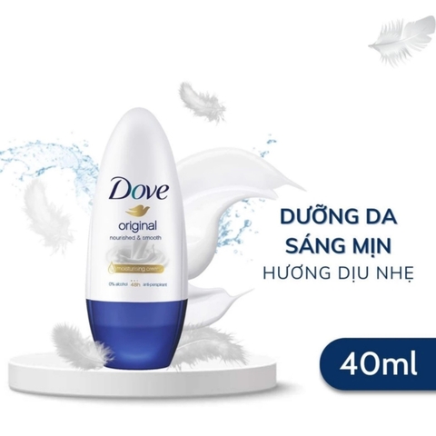 LĂN KHỬ MÙI DOVE DƯỠNG DA DỊU MỊN 40ml X 12 CHAI