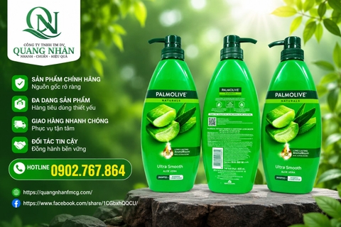 DẦU GỘI CHAI PALMOLIVE SIÊU MƯỢT 600ML x 6 CHAI (XANH LÁ)