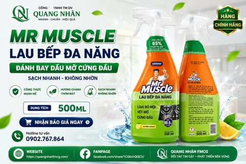 TẨY ĐA NĂNG MR MUSCLE - HƯƠNG CAM 500ML x 12 chai