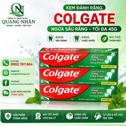 KEM ĐÁNH RĂNG COLGATE NGỪA SÂU RĂNG TỐI ĐA 45G x 144 ỐNG